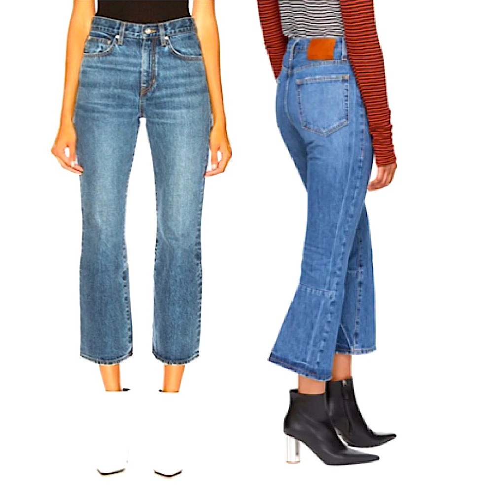 Proenza Schouler cropped flared jeans (white label collection)